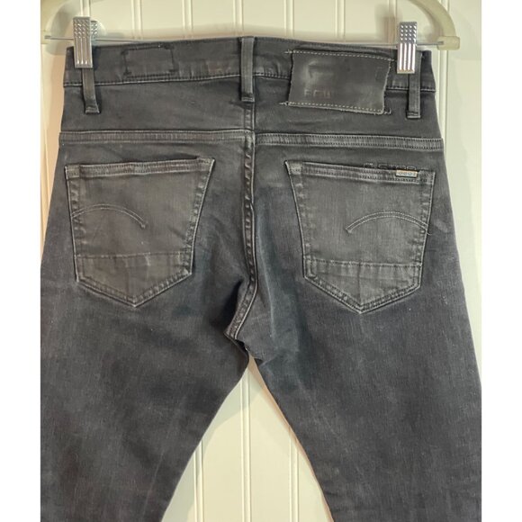 G-STAR RAW 3301 SLIM MEN'S JEANS BLACK W30 L32 STRETCH BUTTON'S DENIM - Picture 9 of 16